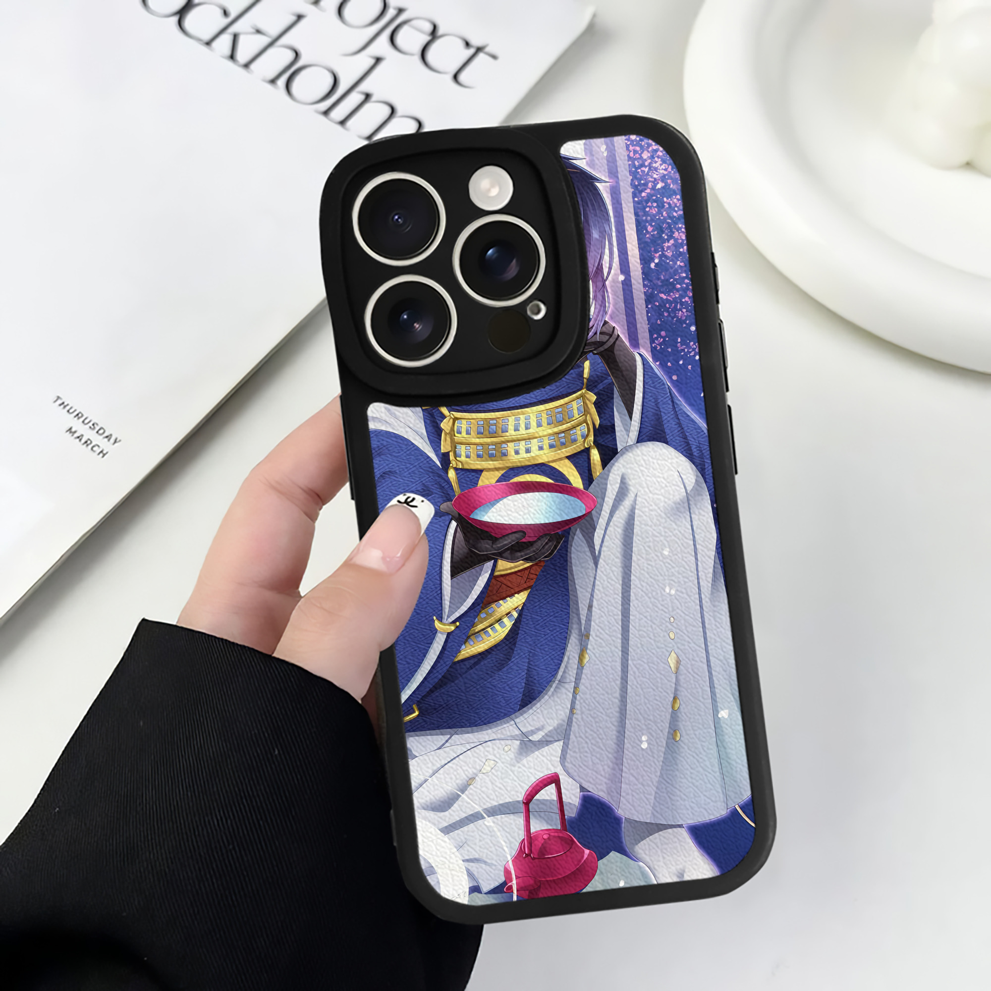 （画像用） 刀剣乱舞 Touken Ranbu 【iPhone 16シリーズ対応】シリコンスマホケース（レザー調） 材質：シリコン